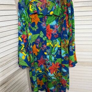 Linea by Louis Dell'Olio Multicolor Floral Blouse